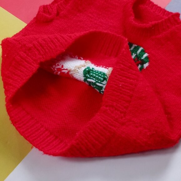 Vintage Handmade Christmas Teddybear Sweater Vest - Picture 5 of 6